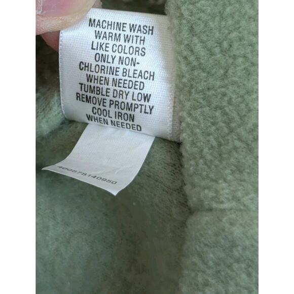 Croft & Barrow Sport Embroidered Snowman Cardigan Green Fleece Women's Medium - Picture 8 of 8